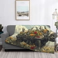 thumbnail image 5 of KLL Floral Rhino With Birds Print Fleece Throw Blanket, Horizontal Fleece Bedding Cute Soft Blankets Comfy Fleece Flannel Plush Home Decor for Couch & Bed -40"x30", 5 of 9