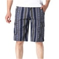 thumbnail image 1 of Birdeem Mens Plus Size Cargo Stripe Shorts Multi-Pockets Relaxed Summer Beach Shorts Pants, 1 of 3