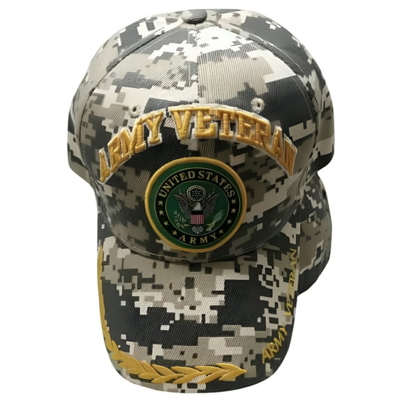 US Army Vet Veteran Emblem Seal Cap Hat Digital Camo Officially Licensed
