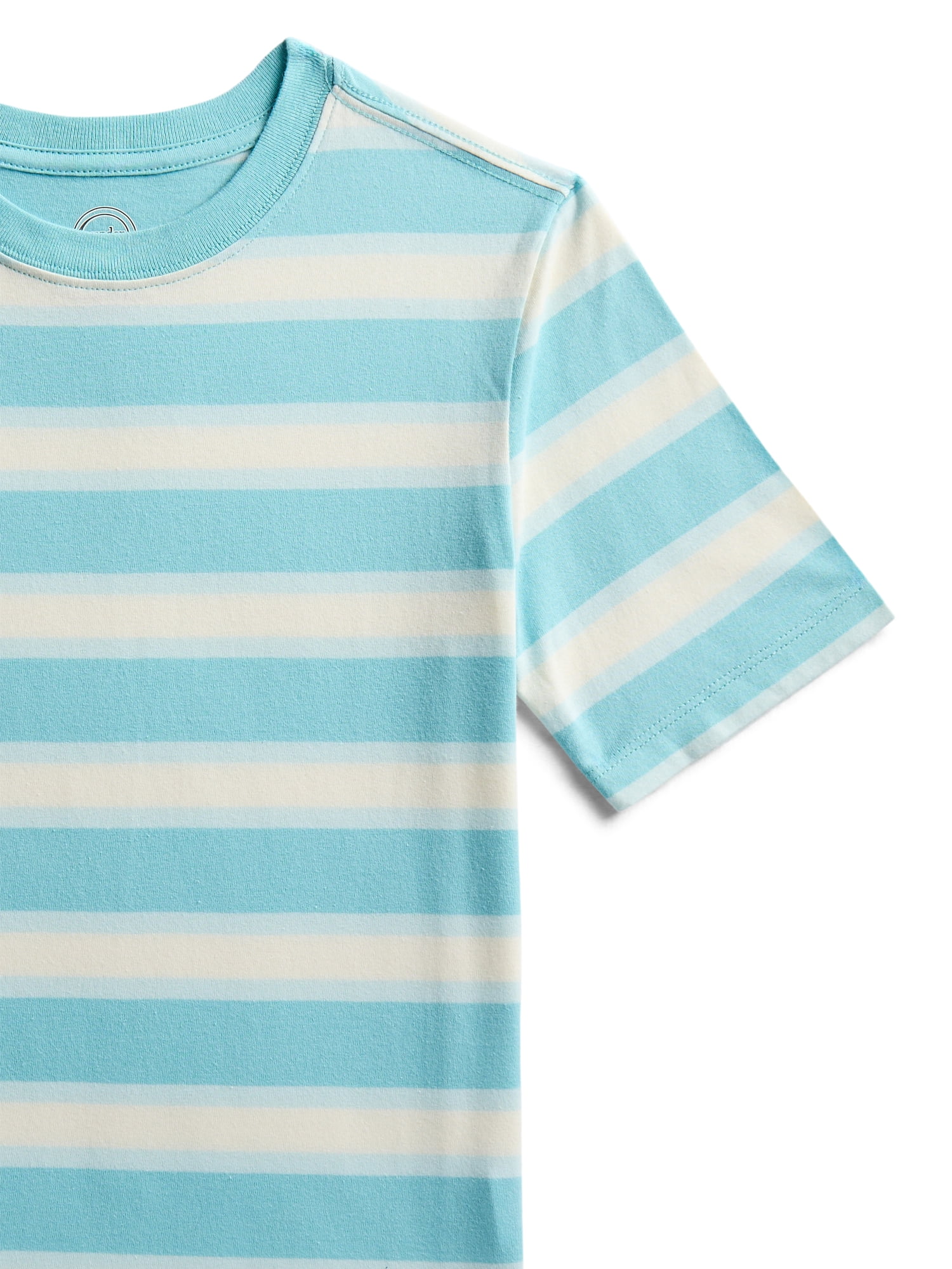 Wonder Nation Boys' Striped Tee with Short Sleeves, Sizes 4-18 & Husky