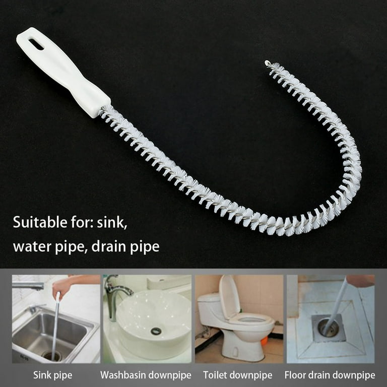 1pc 45CM Pipe Dredging Brush Bathroom Hair Sewer Sink Cleaning Brush Drain  Cleaner Flexible Cleaner Clog Plug Hole Remover Tool NEW
