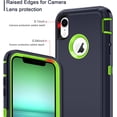 thumbnail image 7 of Petocase for iPhone XR Case,Shockproof Dust/Drop Proof 3-Layer Full Body Protection [Without Screen Protector] Rugged Heavy Duty Durable Cover Case,Navy Blue, 7 of 7
