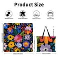 thumbnail image 2 of Vibrant Colorful Floral Seamless Pattern Waterproof Picnic Blanket with Foldable Zipper, Suitable for Outdoor Use, Suitable for Travel, Camping, Beaches, Parks, Grasslands, Picnic Blanket Accessories, 2 of 7