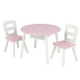 thumbnail image 1 of KidKraft Ensemble Table Ronde et 2 Chaises Blanc/rose, 1 of 5