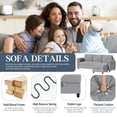 thumbnail image 5 of Walsunny 79" Convertible Sectional Sofa, L Shaped Sofa Couch with Reversible Chaise for Living Room Modern Linen Fabric for Living Room, Light Gray, 5 of 9