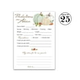 thumbnail image 3 of PUMPKINS Prediction and Advice Cards - Pack of 25 - LITTLE PUMPKIN Baby Shower Games, New Parents, Mom & Dad to be, Mommy & Daddy Message, Couples Coed Shower Activity Keepsake Book Fall G332-PDAV, 3 of 4