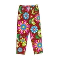 thumbnail image 4 of Fotbe Vector Mexican Otomi Style Bright Women's Pajama Pants,Sleepwear Pants,Pj Bottoms Drawstring And Pockets-XX-Large, 4 of 9