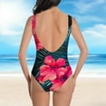 thumbnail image 5 of ZQUUVOU Women's One Piece Tankini Tummy Control Swimsuit (J-Red,2XL), 5 of 6