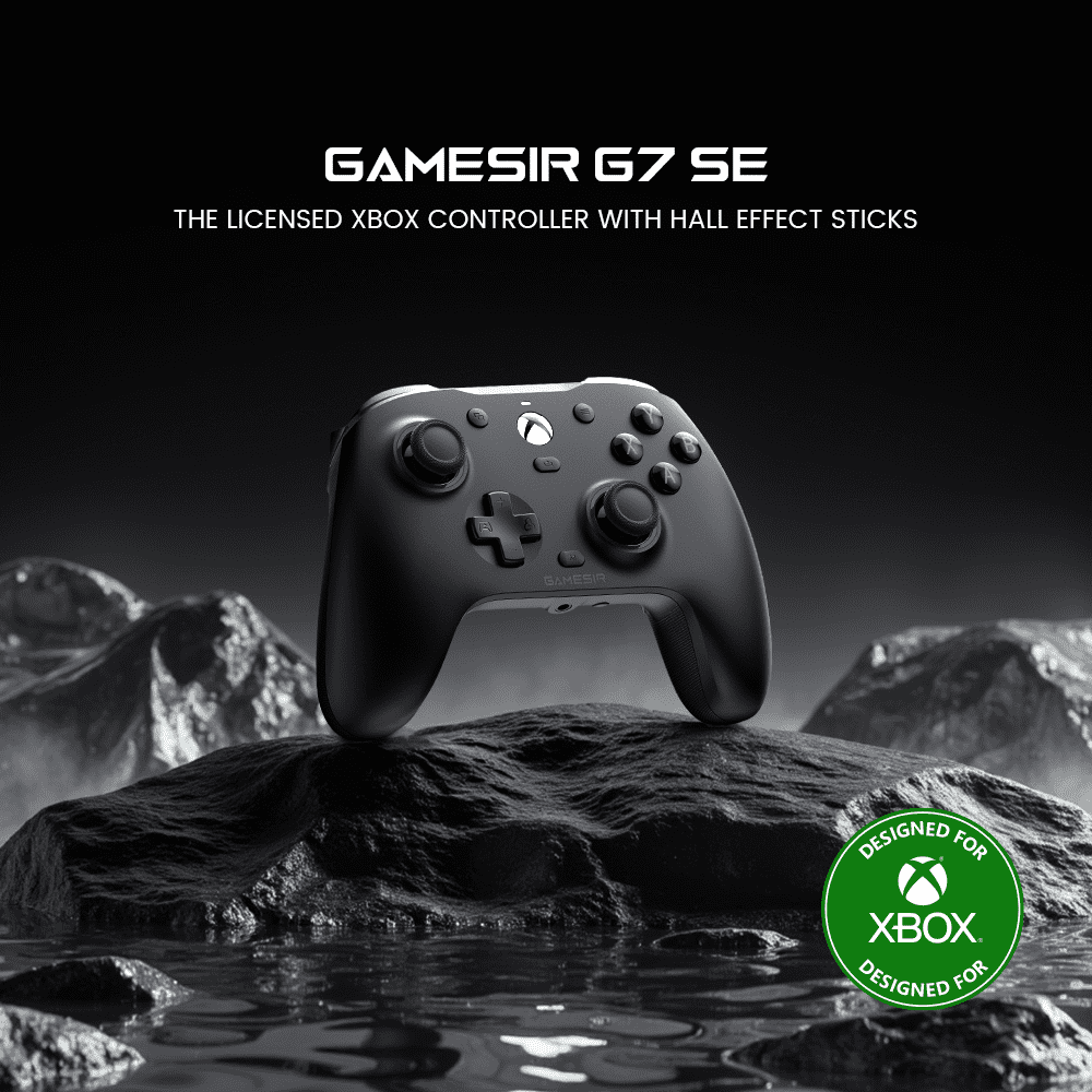 GameSir G7 SE Wired Controller for Xbox Series X|S, Xbox One & Windows 10/11, Plug and Play Gaming Gamepad with Hall Effect Joysticks/Hall Trigger, 3.5mm Audio Jack - Black