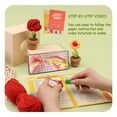 thumbnail image 3 of Crochet Kit for Beginners, 6 Pcs Crochet Potted Flowers Kit (Red), Complete Crochet Kit for, 3 of 6