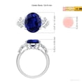 thumbnail image 5 of ANGARA Lab Grown 4.75 Ct Blue Sapphire Ring with Diamonds for Women in 14K White Gold (Size-12x10mm) | September Birthstone, Anniversary, Jewelry Gift for Women | Lab-Grown Blue Sapphire Ring, 5 of 8