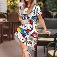 thumbnail image 2 of Lsque Sanrio Print Women's Casual Dress T-Shirt Summer Short Sleeve Scoop Neck Swing Dresses, 2 of 7