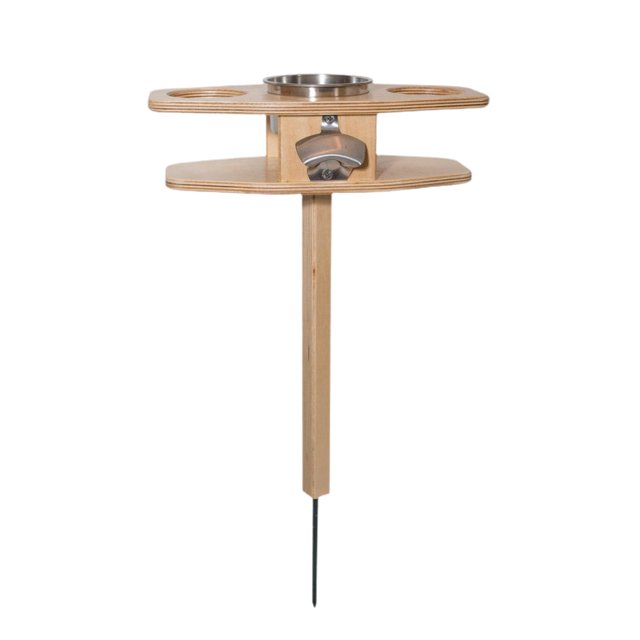Mesa De Vino Al Aire Libre Mesa De Picnic De Vino Portátil Soporte De Vino De Madera Para Acampar Senderismo Barbacoa Eigraketly HA035456-00