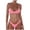 Pink, variant on Womens Bikini Swimsuit Summer Two Piece Swimwear High Waist Bottom Tummy Control Bathing Suit Beach Vacation Pool