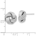 thumbnail image 2 of 14K White Gold Polished Textured Love Knot Post Earrings (12.5 X 12.5) Made In Italy tl1062w, 2 of 5