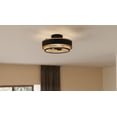 thumbnail image 5 of Quoizel Semi-Flush Mount 3-Light Semi-Flush Mount in Earth Black, 5 of 8