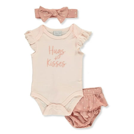 Rene Rofe Baby Girls' 3-Piece Layette Set (Newborn)