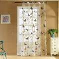 Butterfly Printing Light Permeable Balcony Living Room Curtain And ...