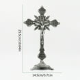 thumbnail image 5 of Whoamigo Metal Vintage Cross Figurine, Jesus Crucified Christian Catholic Art Statue, 5 of 12