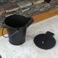 thumbnail image 4 of Minuteman International Powder Coated Steel Ash Pail w/ Handle, All Black, 4 of 6