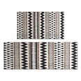 thumbnail image 1 of Black and White 2-Piece Kitchen Rugs: Non-Slip Boho Rug Set, Machine Washable, Ideal for Kitchen Floors, Adds Style to Your Decor, 1 of 7