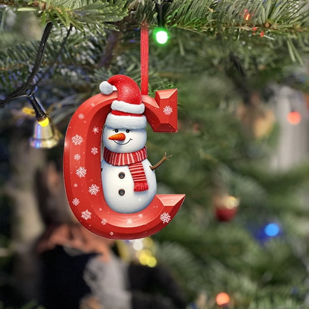 Decoraciones de Halloween, 26 letras, decoración para árbol de Navidad, colgante, adornos para árbol de Navidad, adornos navideños personalizados, decoración navideña, decoración colgante para árbol d