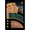 thumbnail image 2 of Unknown 23x32 Black Ornate Wood Framed with Double Matting Museum Art Print Titled - Abstract II, 2 of 4
