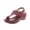 Wine, variant on Women's Spring And Summer New Large Size Hollow Flower Wedges Beach Fashion Casual Beach Sandals Summer Sandals Blue 43