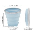 thumbnail image 2 of Unique Bargains 1 Pc Collapsible Cup Portable Small Folding Cup Bears Design Folded Height 1.4cm Camping Water Cup 180ml Light Blue, 2 of 5