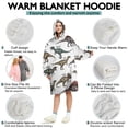 thumbnail image 5 of Wearable Oversized Blanket,Cartoon Dinosaurs Names Pattern Wearable Blanket Hoodie for Adults,Cozy Hooded Blankets with Super Pockets,Super Warm Fuzzy Pullover for Women & Men, 5 of 6
