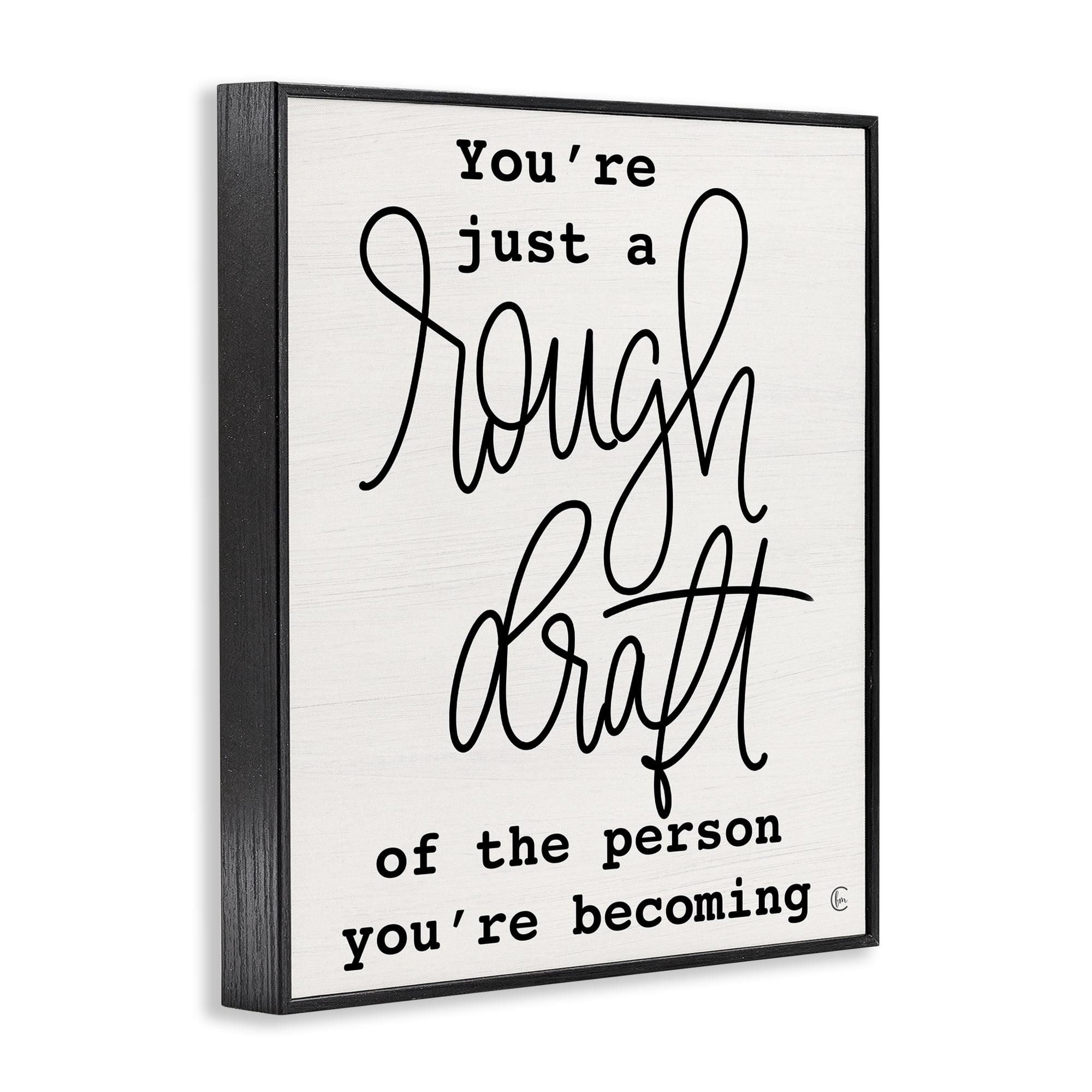 Stupell Industries Rough Draft Of Person Black Framed Giclee Art, design by Fearfully Made Creations