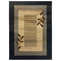 Home Dynamix Royalty Clover Geometric Area Rug, Black/Blue, 5'2"x7'2"