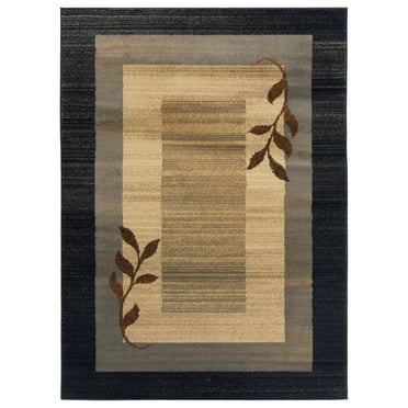 Home Dynamix Royalty Clover Geometric Area Rug, Black/Blue, 7'8"x10'4"