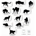 thumbnail image 2 of 3D Halloween Hanging Black Cats Decoration, Realistic 12 Pieces Scary Hanging Cat Silhouette for Yard Sign Outdoor Indoor Lawn, Halloween Black Cat Party Home Decoration, 2 of 8