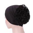 thumbnail image 1 of DPTALR Women Flower Muslim Ruffle Cancer Chemo Hat Beanie Scarf Turban Head Wrap Cap, 1 of 1