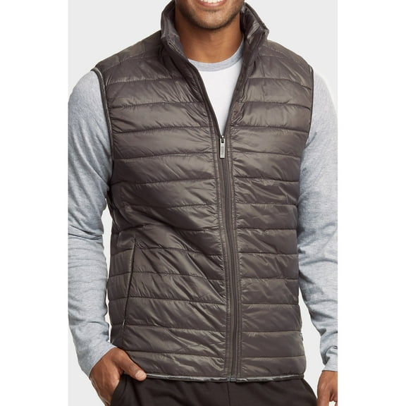 DailyWear Mens Light Weight Nylon Puff Vest (Grey, 2Xlarge)