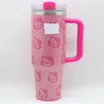 thumbnail image 2 of MINISO Hello Kitty Tasse Isolée en Acier Inoxydable avec Poignée Paille Grande Capacité Thermos Boissons Coca Tasse à Café, 2 of 5
