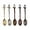 5 color, variant on Ksopiavobs, Retro Crystal Antique Alloy Spoon Coffee Tea Spoon Dessert Mini Ice Cream Decorative Spoons Set for Home Office (5 Pack)