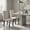 Beige+Black, variant on Demi Bonn Mid-Century Modern Parson Chair Set of 2, Fabric Upholstered, Rubber Wood Frame, Gray