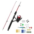 thumbnail image 4 of de pesca para niños con señuelos accesorios de pesca caña de pesca telescópica portátil y carrete para niños principiantes principiantes Caña de pesca roja, 4 of 8