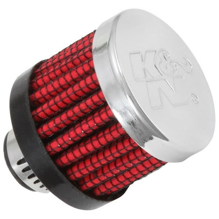 - K&N Engineering 62-2470 Steel Base Crankcase Vent Filter - 5/16in. Vent - Rubber Top with Stud