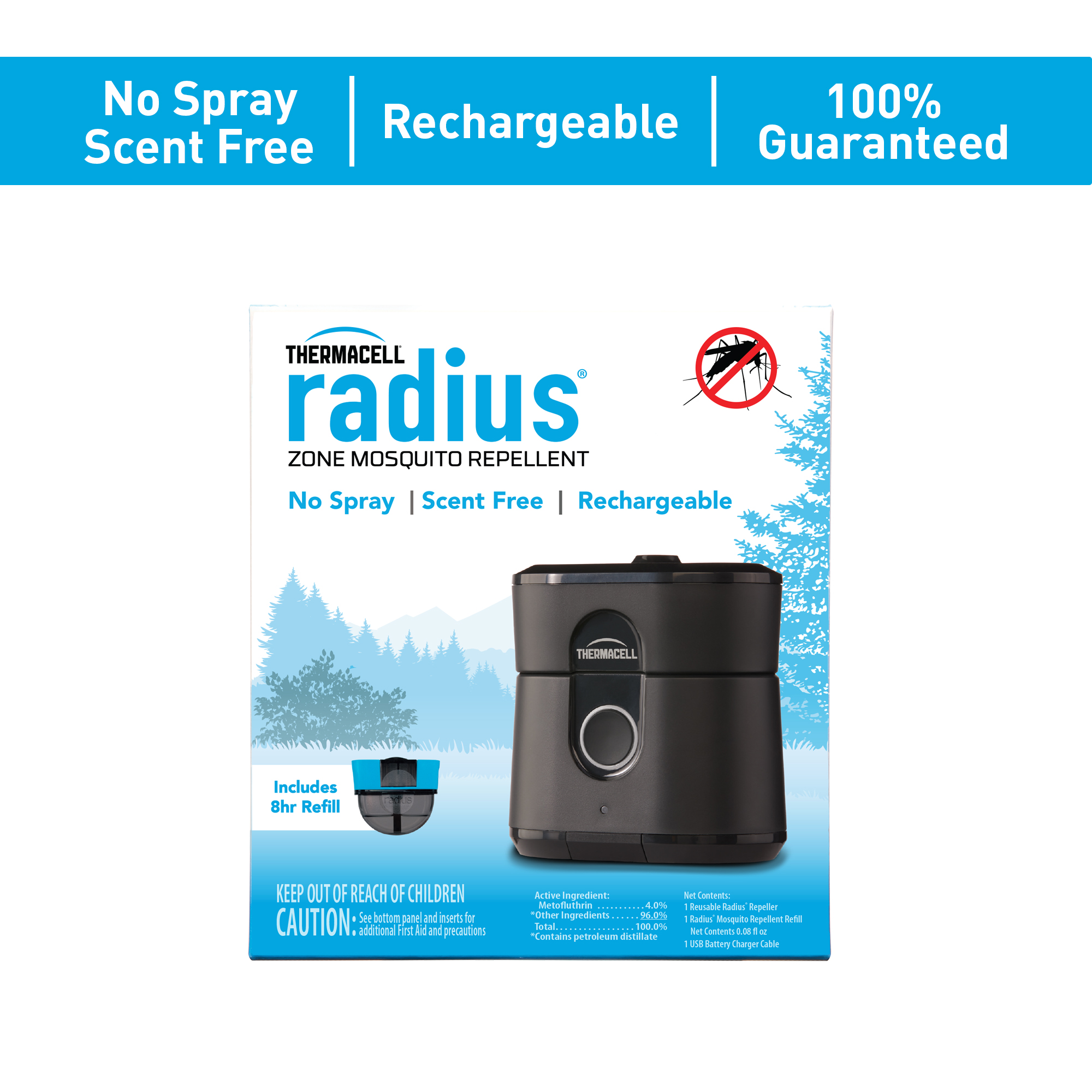 Thermacell Radius Zone Gen 2.0 Rechargeable Mosquito Repellent with 12-Hour Refill, Black - image 4 of 11