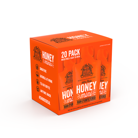 Nature Nate's 100% Pure, Raw & Unfiltered Honey Packets, 20 Count