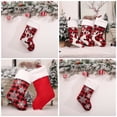 thumbnail image 3 of Pretty Comy Christmas Stocking, 18" Plaid Large Stockings Xmas Reindeer, Snowflake Plush Family Stocking for Christmas Decorations for Boys Girls Baby, 3 of 6