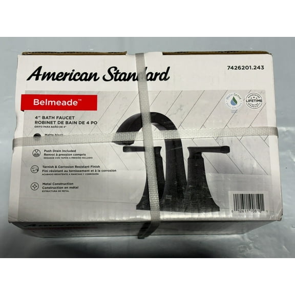 American Standard 7426201.243 Belmeade 4" Centerset Bathroom Faucet Matte Black