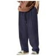 thumbnail image 4 of Klisyaur Men's Corduroy Pants Big and Tall Pant Casual Drawstring Elastic Waist Straight Leg Sweatpants with Pockets, 4 of 7