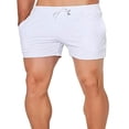 thumbnail image 1 of Men Jogger Sweat Shorts Gym Running Shorts Solid Color Pants, 1 of 5