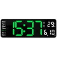 thumbnail image 1 of Reloj Doble Propósito para Sentarse Y 13 Pulgadas Con Múltiples Despertadores Y Reloj Cuenta Regresiva (carcasa Negra Con Verde), 1 of 9