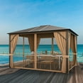 thumbnail image 3 of Costway 12' x  10' Patio Hardtop Gazebo W/ Galvanized Steel Top Aluminum Frame Outdoor, 3 of 10