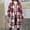 Red, variant on GaThRRgYP Women Wool Blend Trench Coat Cold Weather,Women's Winter Mid-Length Plaid Woolen Coat Brushed Plaid Long Sleeve Cardigan Jacket Gray M